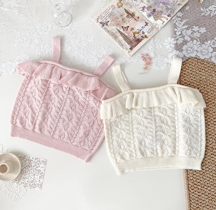 2024夏新作Cu★子供服　ニットトップス★73-110cm★2色