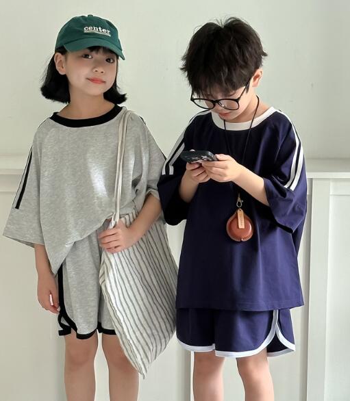 「2024」子供服★トップス+ズボン★セットアップ★韓国風子供服★2色★90-150CM