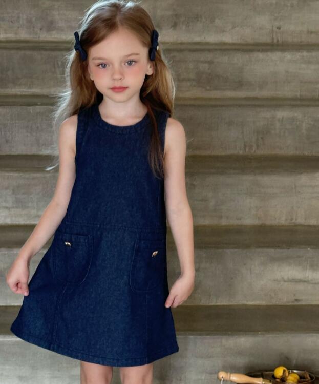 2024夏 otaly★子供服　デニムワンピース　90-130cm/140★