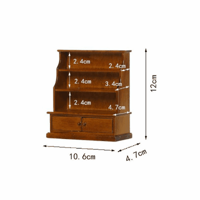 ミニチュア 1:12dollhouse ドールハウス用家具 フィギュア ぬい撮 ドール撮影 キャビネット 本棚 物置棚