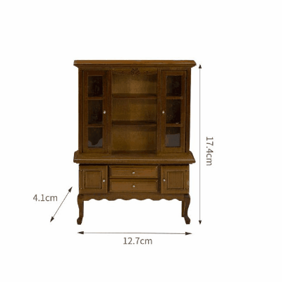 ミニチュア 1:12dollhouse ドールハウス用家具 フィギュア ぬい撮 ドール撮影 キャビネット 食器戸棚 収納