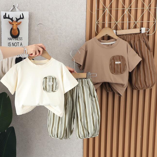 「2024」子供服★トップス+ズボン★セットアップ★韓国風子供服★2色★80-120CM
