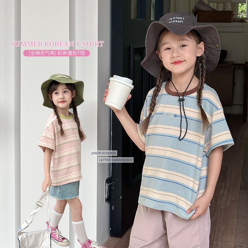2024★夏新作★韓国風子供服★Tシャツ★2色90-160CM