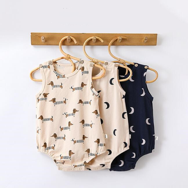 「2024」子供服★ロンパース★ベビー★可愛い★袖なし★3色★66-90CM