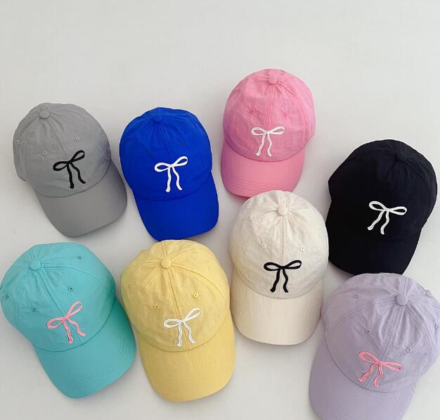 「2024」子供用★帽子★キャップ★キッズ★野球帽★韓国風★速乾★蝶結び★8色