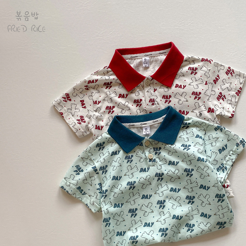 2024★夏新作★韓国風子供服★ポロシャツ★90cm〜130cm 2色
