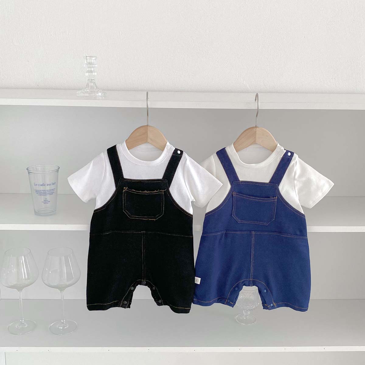 「2024」子供服★ロンパース★連体服★韓国風子供服★ドッキング★ベビー★2色66cm〜90cm