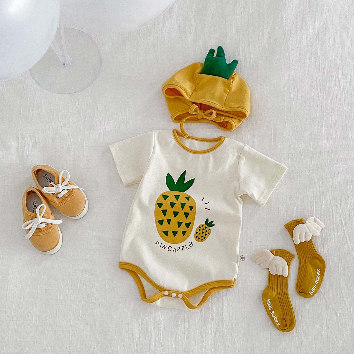 2024★夏新作★韓国風ベビー服★ロンパース+帽子★66cm〜90cm