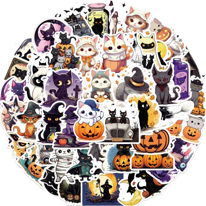 ★飾りシール★DIYハロウィン粘着シール　シール★50枚入り