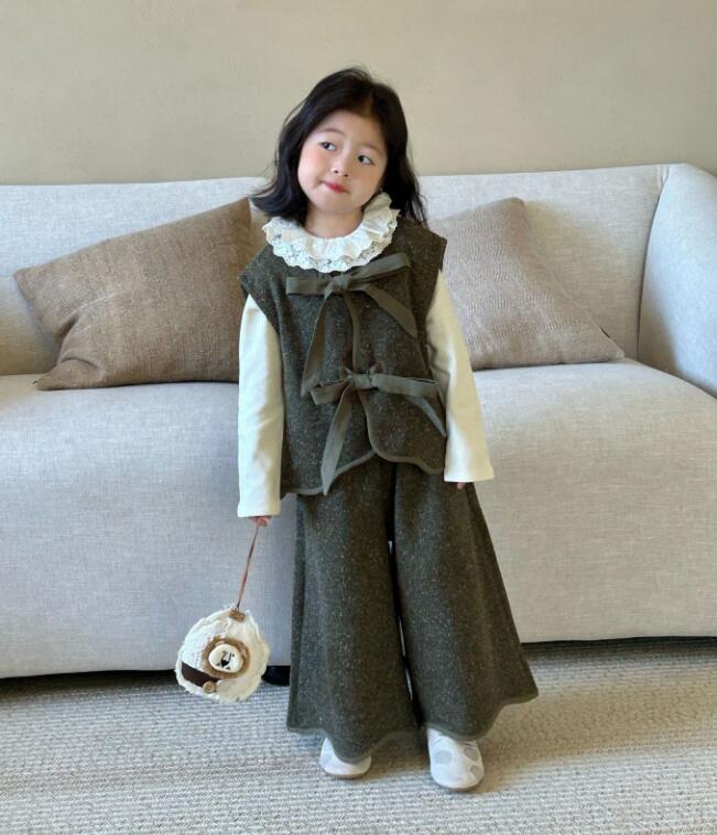 2024秋新★子供服　トップス&ベスト+ズボン★90-140cm★