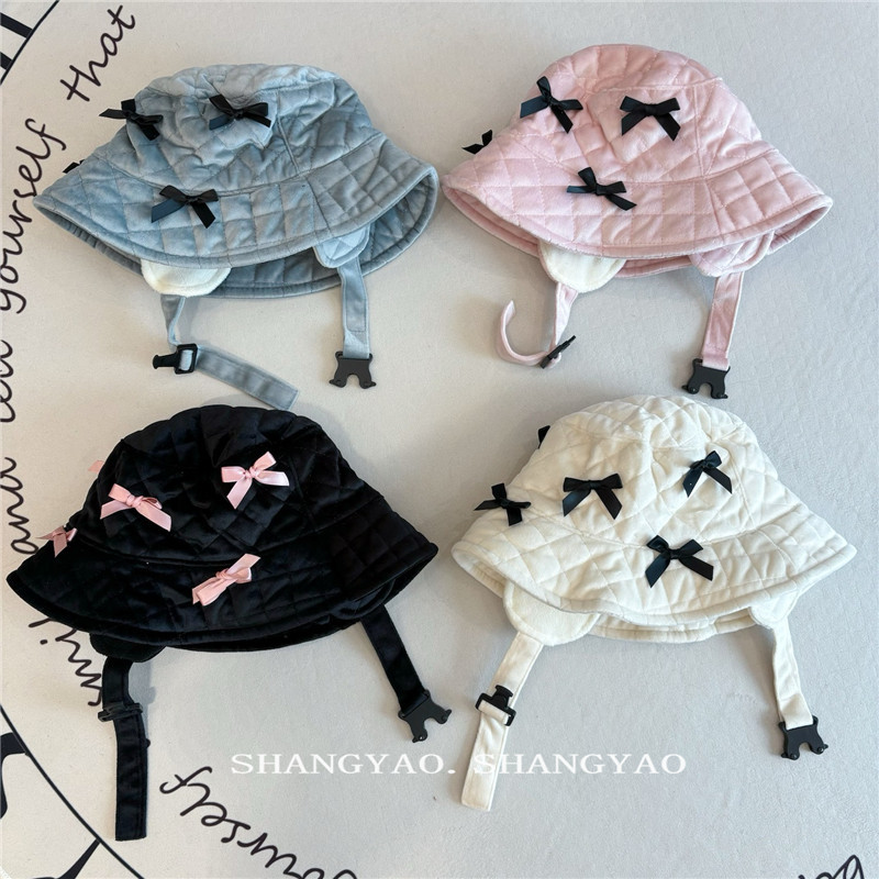 「2024」子供用★帽子★バケットハット★耳カバー★キッズ★4色