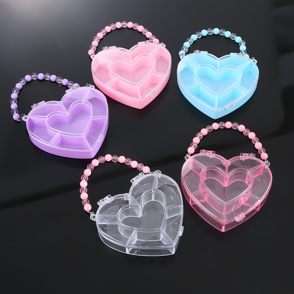 ★超人気★子供用可愛いアクセサリー収納ケース　透明防塵ケース★5色