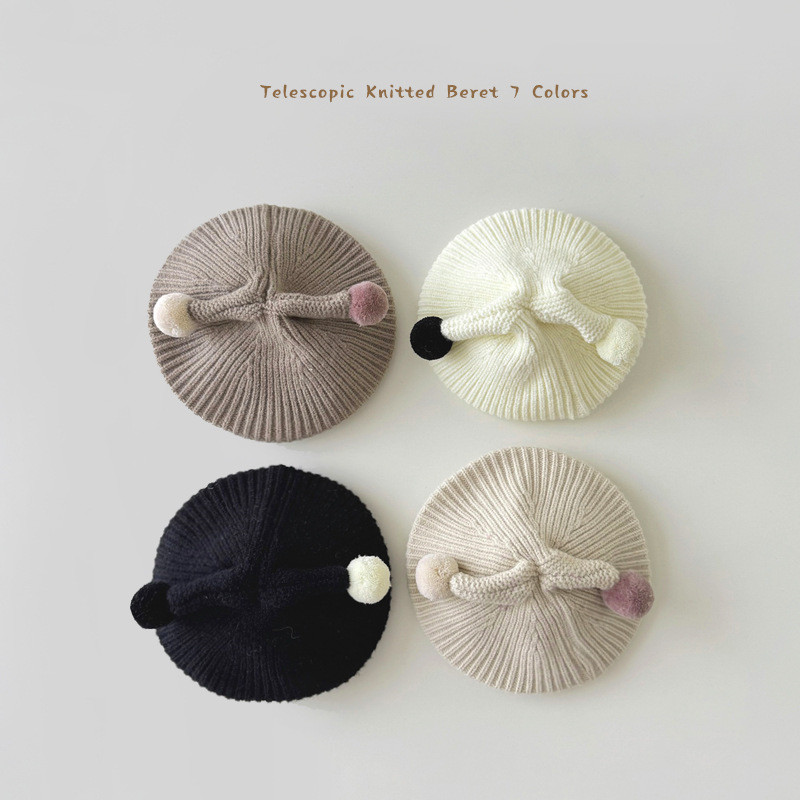 「2024」子供用★帽子★ベレー帽★ベビー★ニット帽子★7色