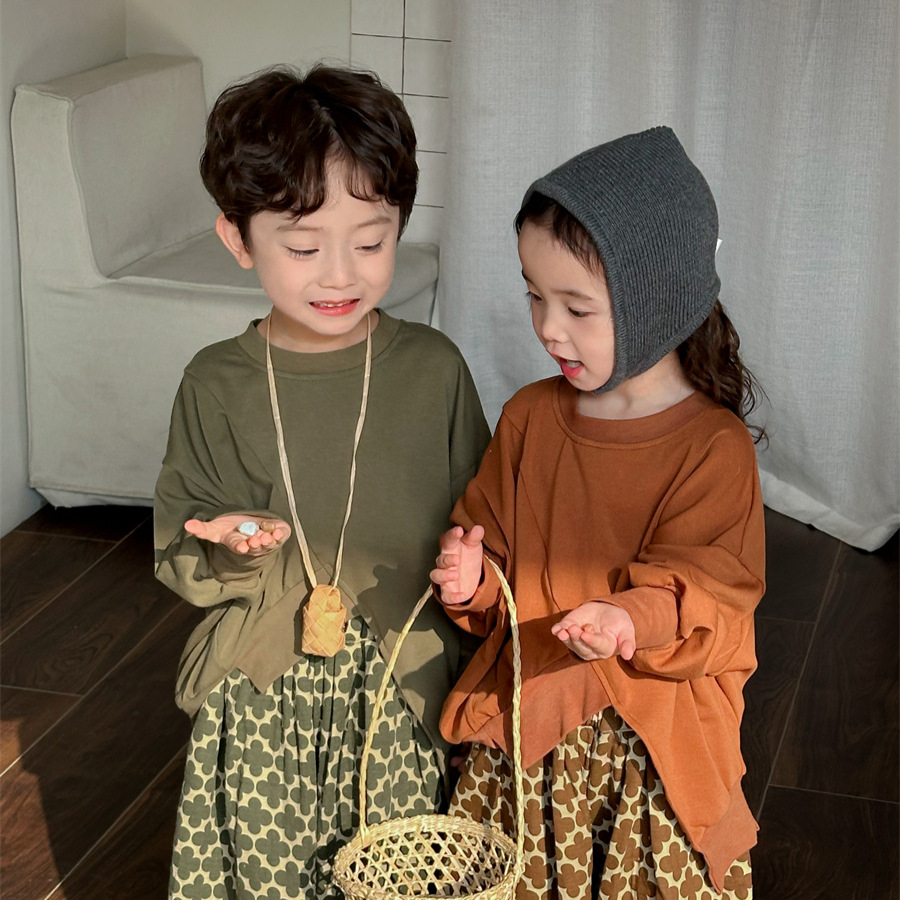 2024★秋冬新作★韓国風子供服★トレーナー★80cm〜140cm 2色