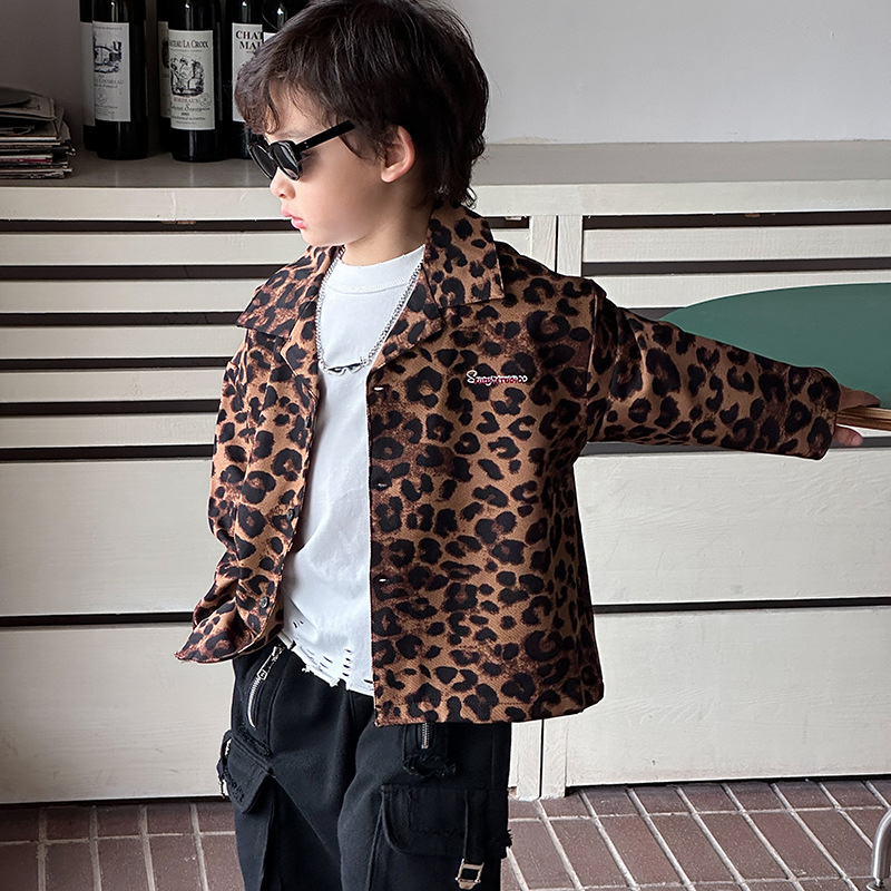 「2024」子供服★トップス★コート★ヒョウ柄★韓国風子供服★90cm〜150cm