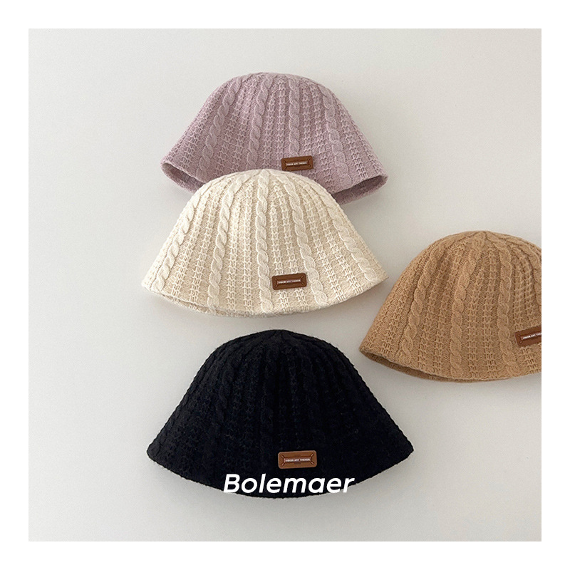 「2024」子供用★帽子★ニット★キッズ★ニット帽子★バケットハット★4色