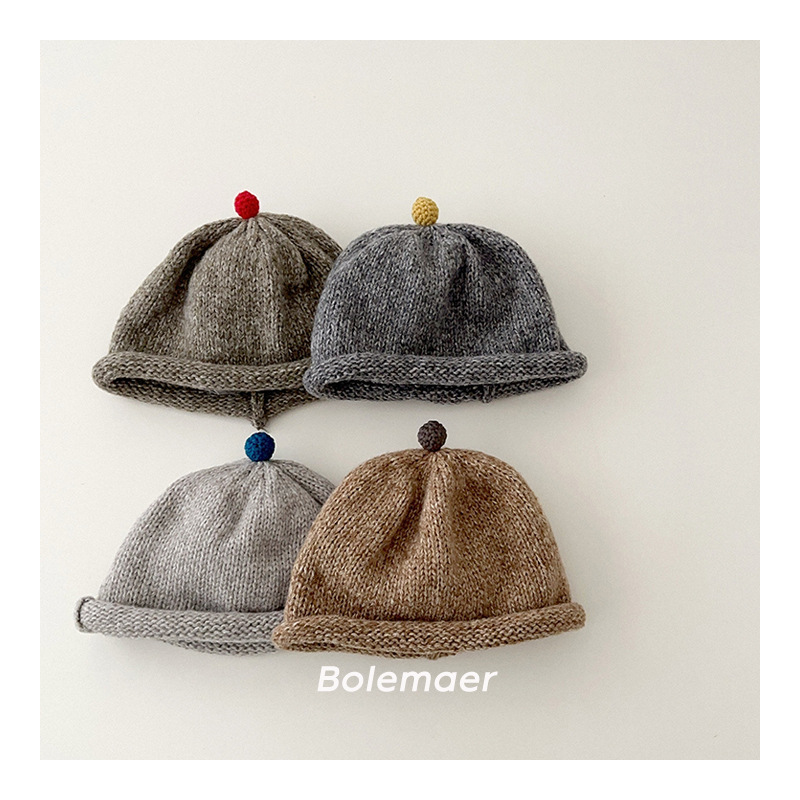 「2024」子供用★帽子★ニット★キッズ★ニット帽子★4色