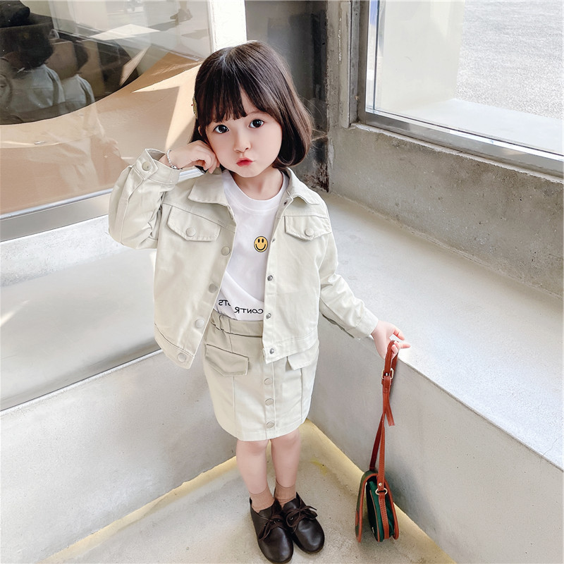 2024秋新品★子供服　コート+スカート　セットアップ★タグ7-15 2色