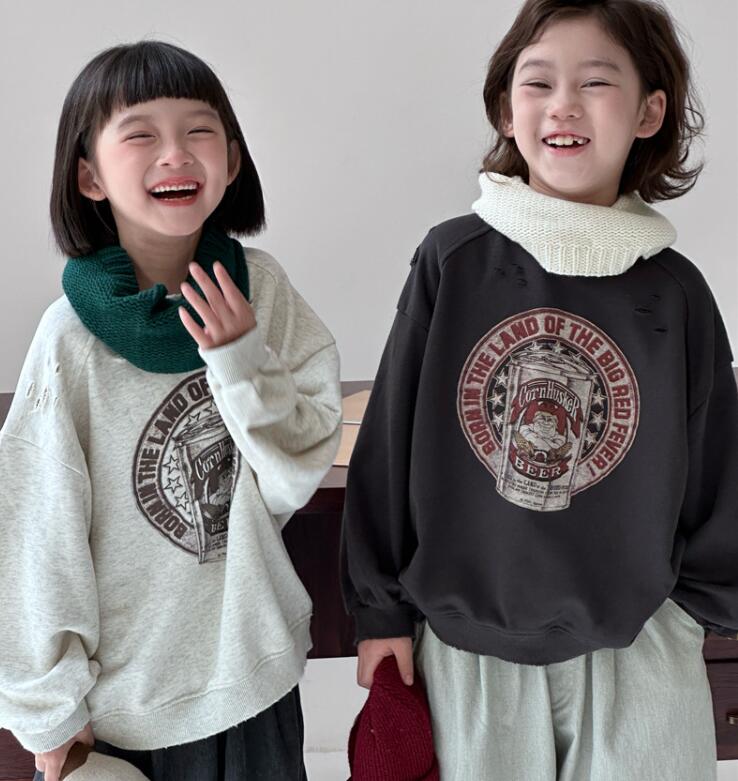 2024秋新作★子供服　トレーナー　トップス★90cm〜140cm 2色