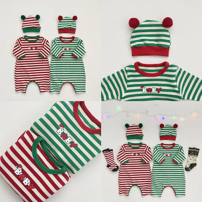 2024新品★子供服　クリスマスセットアップ★66cm〜90cm 2色