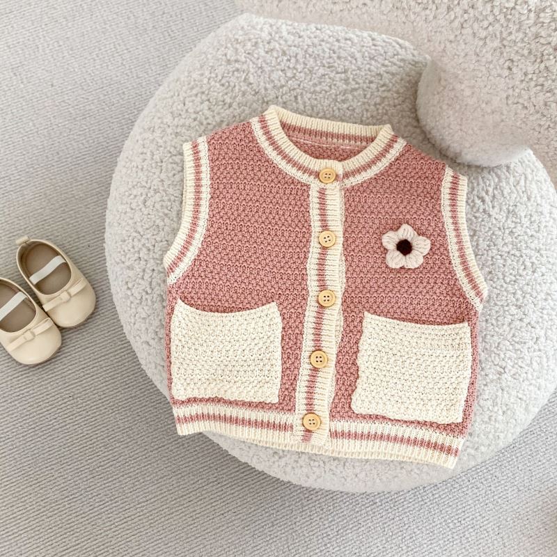 「2024」子供服★トップス★ニット★ベスト★韓国風子供服★ベビー★66cm〜100cm