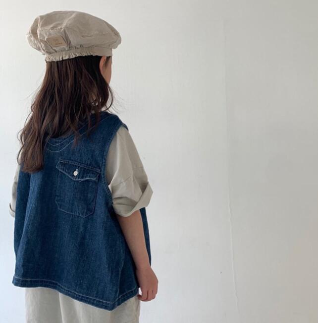 「2024」子供服★トップス★デニム★ベスト★韓国風子供服★80cm〜130cm
