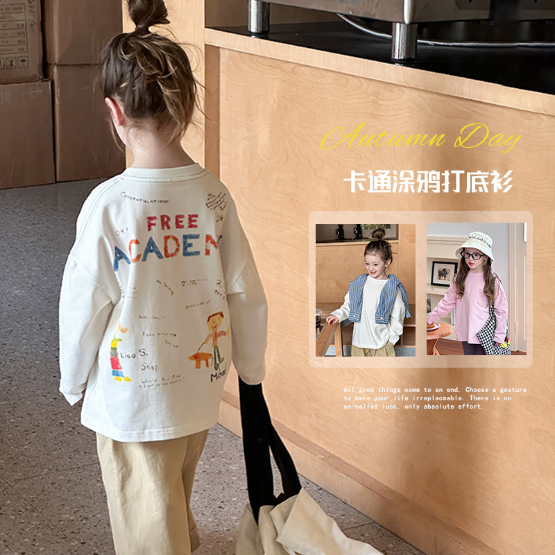 2024秋新品A★子供服　トップス★90cm〜160cm 2色