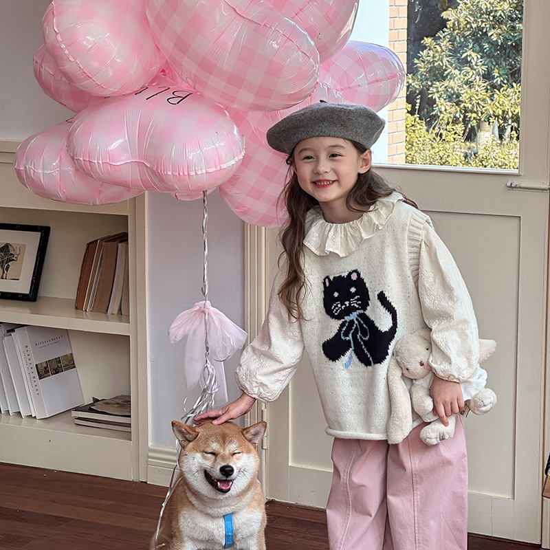 2024秋新作A★子供服　ニットベストセーター★90cm〜160cm