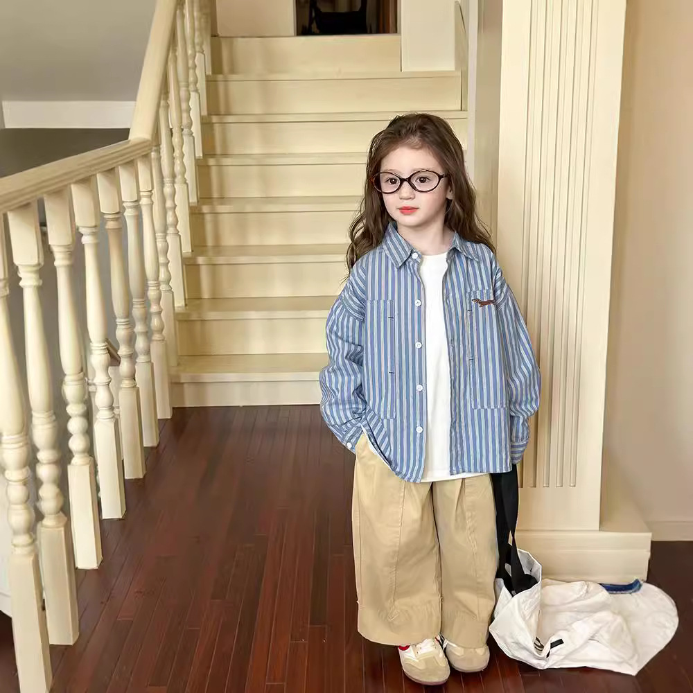 2024★春秋新作★韓国風子供服★シャツ★ズボン★90cm〜160cm 2色