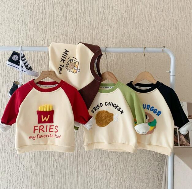 2024秋冬新品★子供服　トレーナー　 薄手&裏起毛★80cm〜150cm 4色