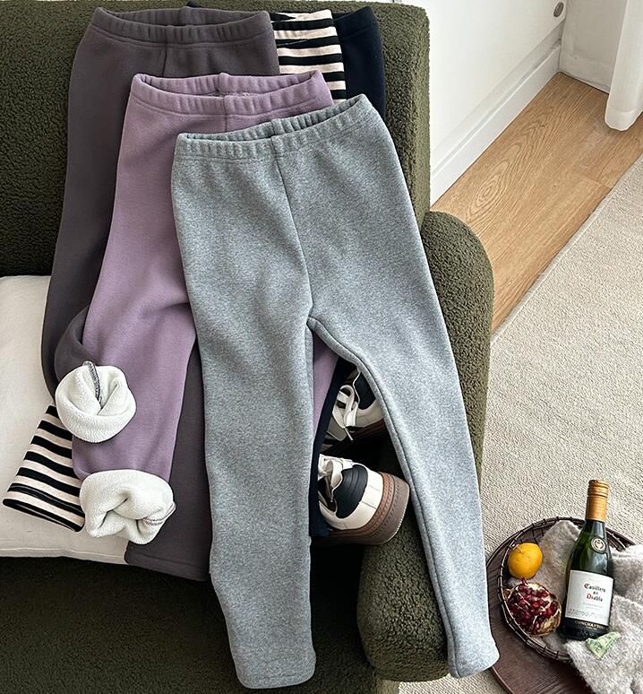 2024秋冬新品A★子供服　タイツ　裏起毛★90cm〜160cm 5色