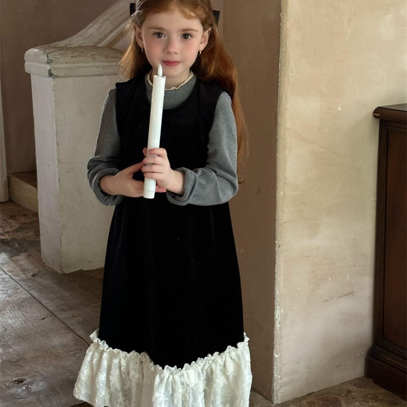 2024冬新品CL★子供服　厚手ワンピース★90cm〜140cm