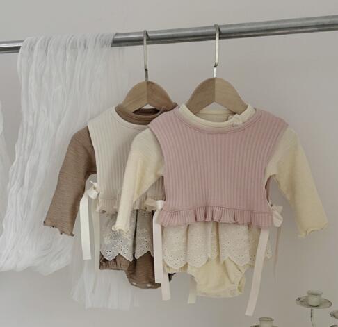 「2024」子供服★ロンパース★ベスト★韓国風子供服★4色66cm〜90cm