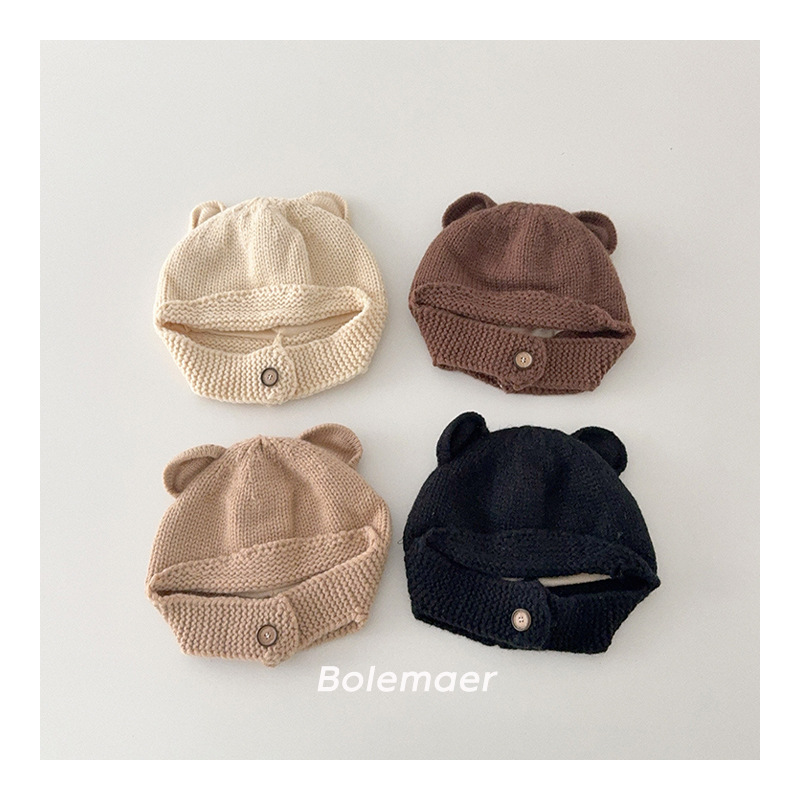 「2024」子供用★帽子★ニット帽子★耳カバー★防寒★ベビー★4色