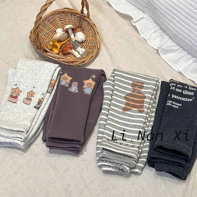 2024秋冬新品★子供服　ズボン  レギンス　裏起毛★90cm〜130cm 4色