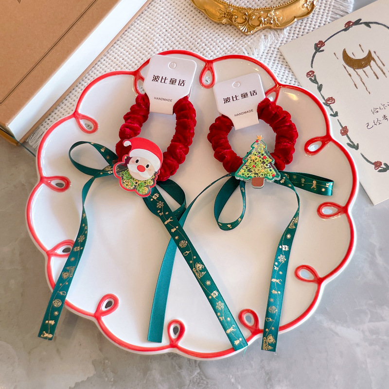 クリスマス髪飾り★子供用髪飾り　ヘアバンド　ヘアゴム★アクセサリー★6色
