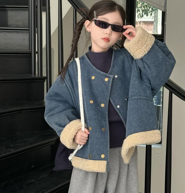 2024秋冬新品★子供服 　デニムコート★100cm〜160cm