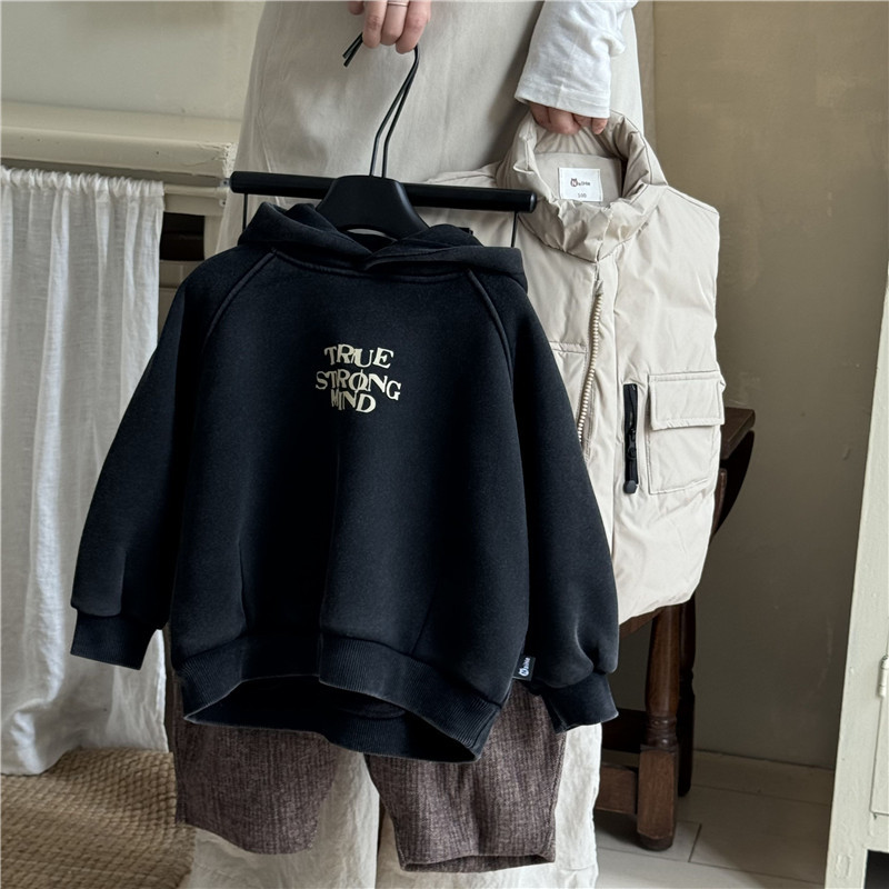 2024冬新入荷★子供服　パーカー　裏起毛★80cm-120cm 2色