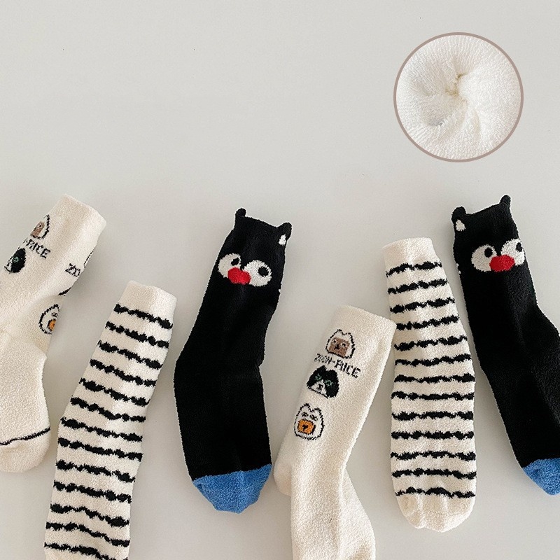 2024★キッズ靴下★ソックス★裏起毛★M/L/XL 6色