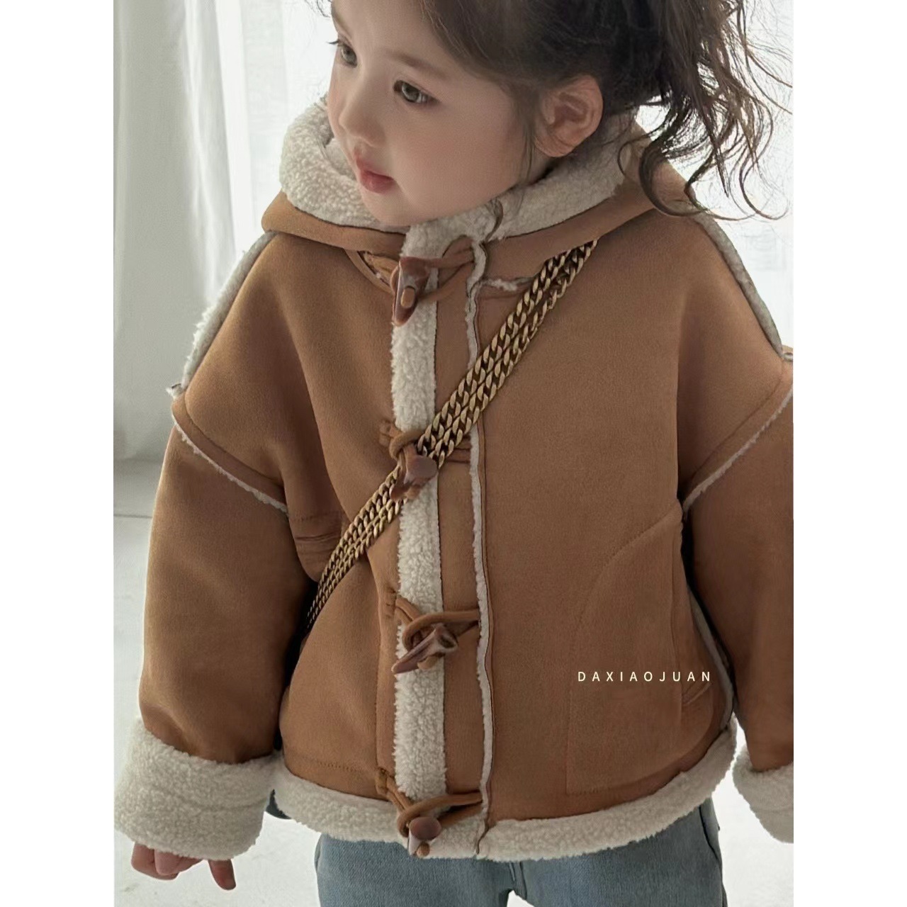 2024★秋冬新作★韓国風ベビー服★裏起毛★コート★ジーンズ★90cm〜140cm 2色