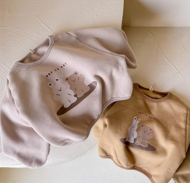 2024新品秋冬★子供服　トレーナー　トップス★80cm〜130cm 2色