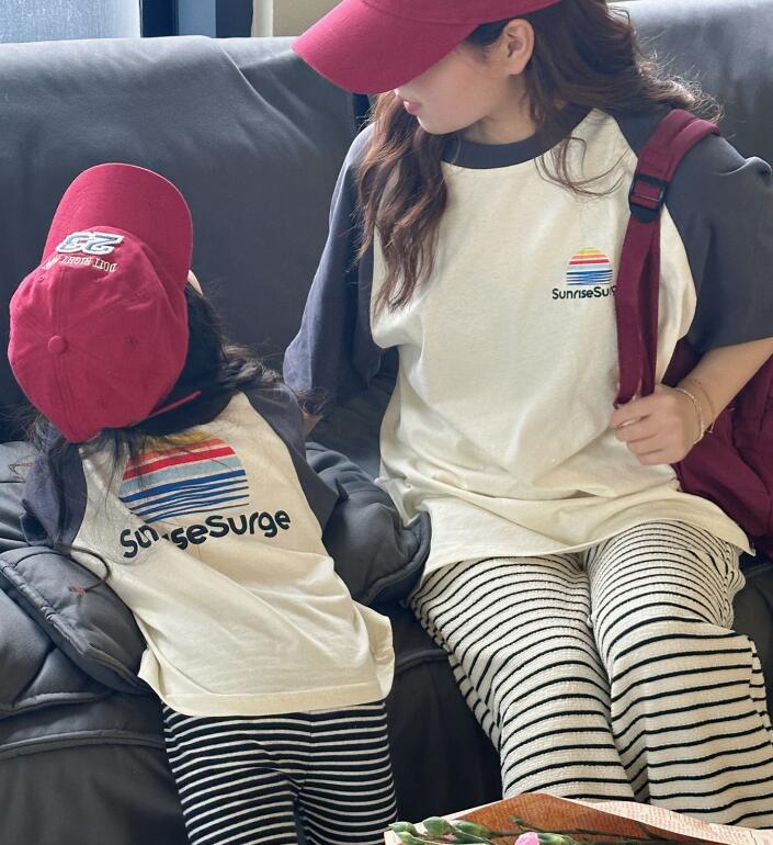 2025新品★子供服&親子服　トップス★90~160cm/S〜XL 2色