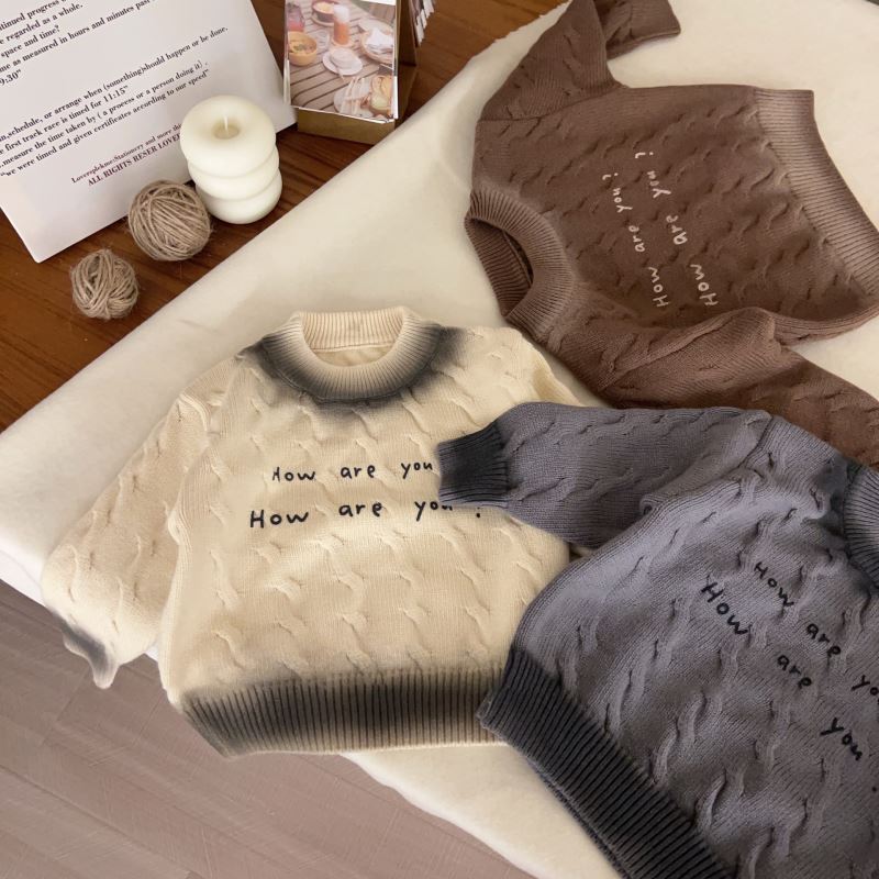 「2024」子供服★トップス★ニット★セーター★韓国風子供服★3色90cm〜130cm