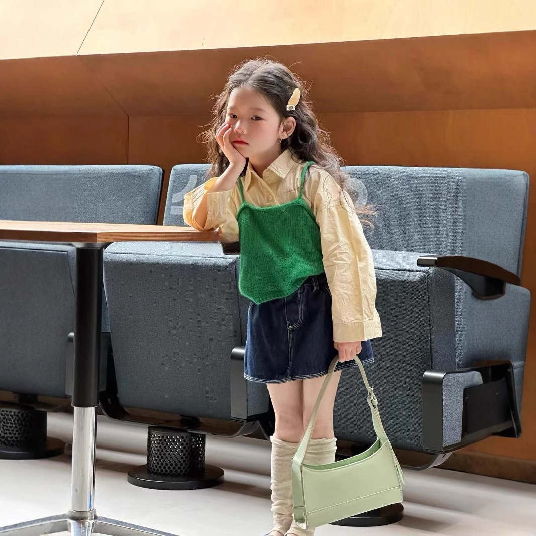 2025★春秋新作★韓国風ベビー服★シャツ★ベスト★スカート★90cm〜140cm 3色