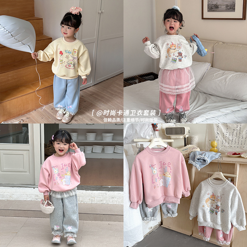 2025新品★子供服　トップス+ズボン　セットアップ★90cm〜150cm 3色