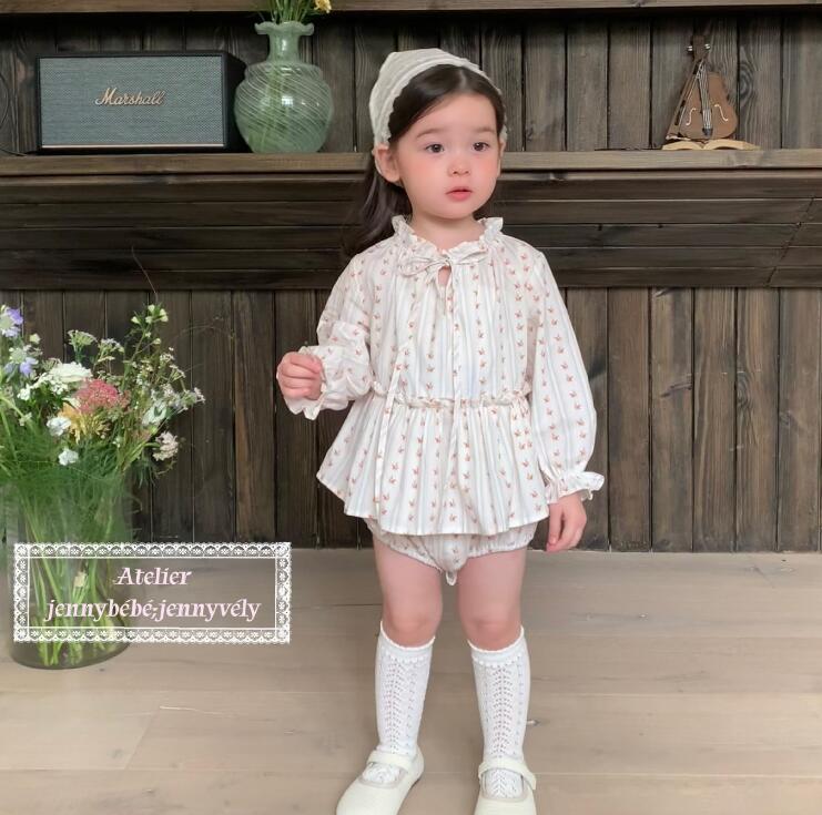 2025春新作jen★ベビー服&姉妹服　ロンパース&ワンピース★66〜90/80-110cm