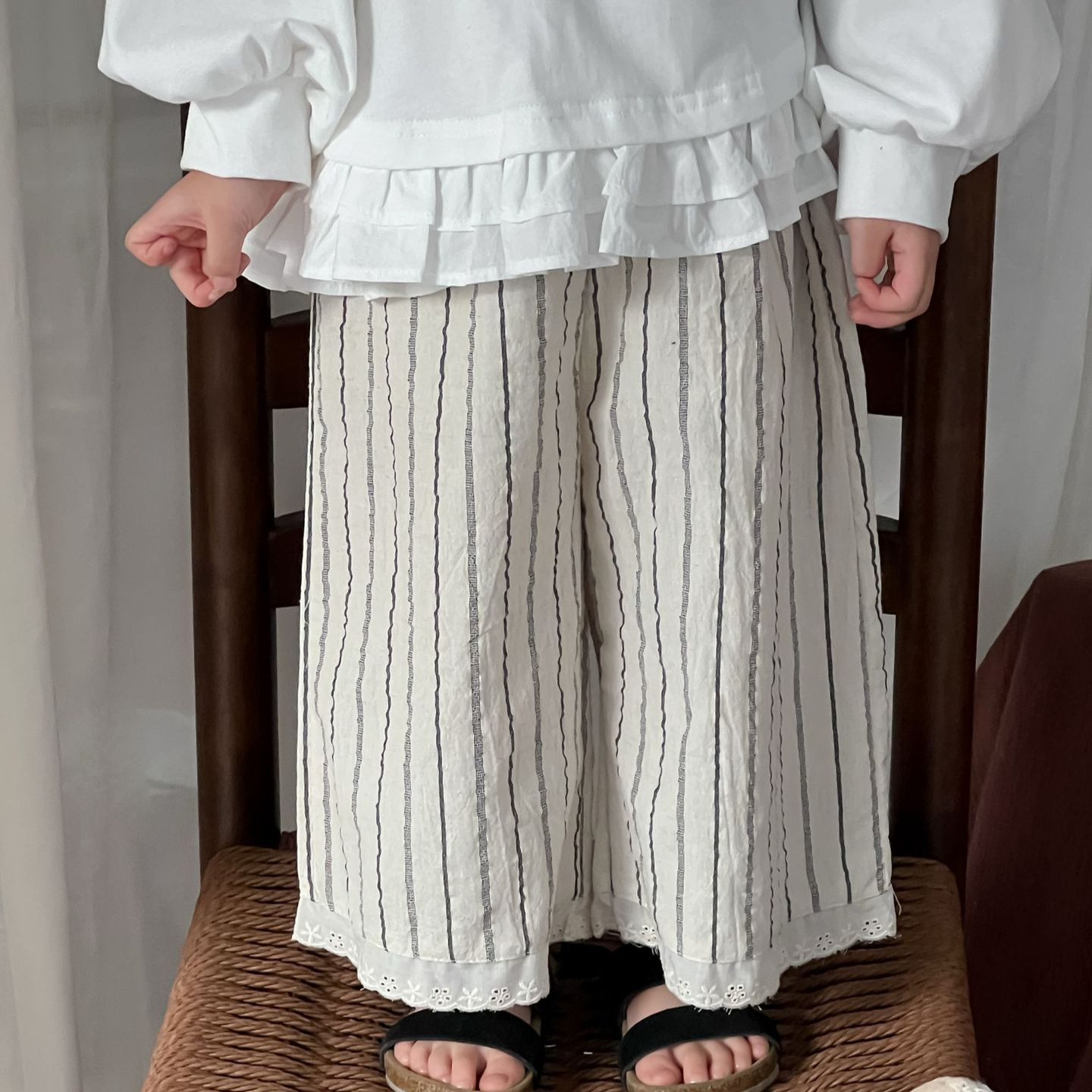 「2025」子供服★ズボン★ボトムス★ストライプ★韓国風子供服★80cm〜130cm