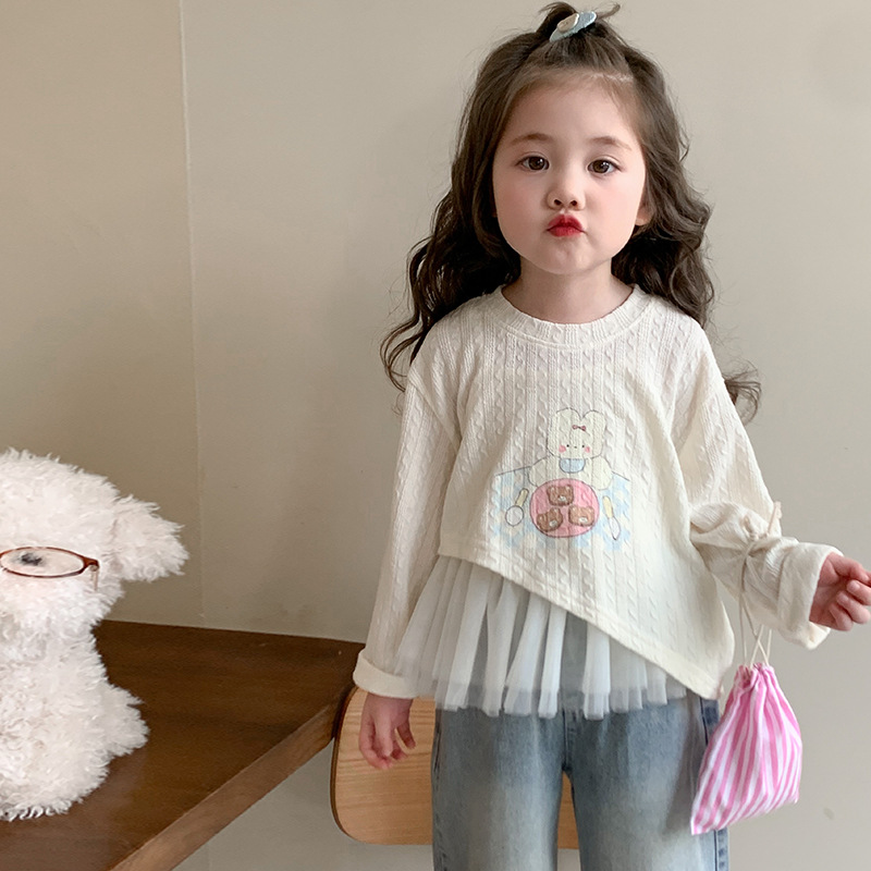 2025新作★子供服　ブラウス+吊りベスト★90cm〜140cm 2色