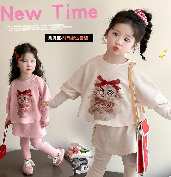 2025新品★子供服　トップス+スカート　セットアップ★90cm〜140cm 2色