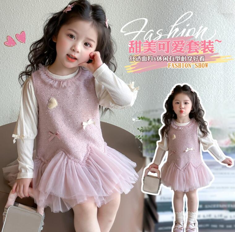 2025新品★子供服　トップス+ワンピース　セット★90cm〜140cm